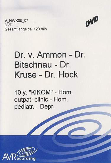 Homeopathy incorporated in a swiss university - 10 Years "Kikom" / Integrative project "Homeopathy in pediatrics" at the children hospital of Munich / A way of setting up an homeopathic outpatient clinic for obstetrics / Depression, pharmakological treat