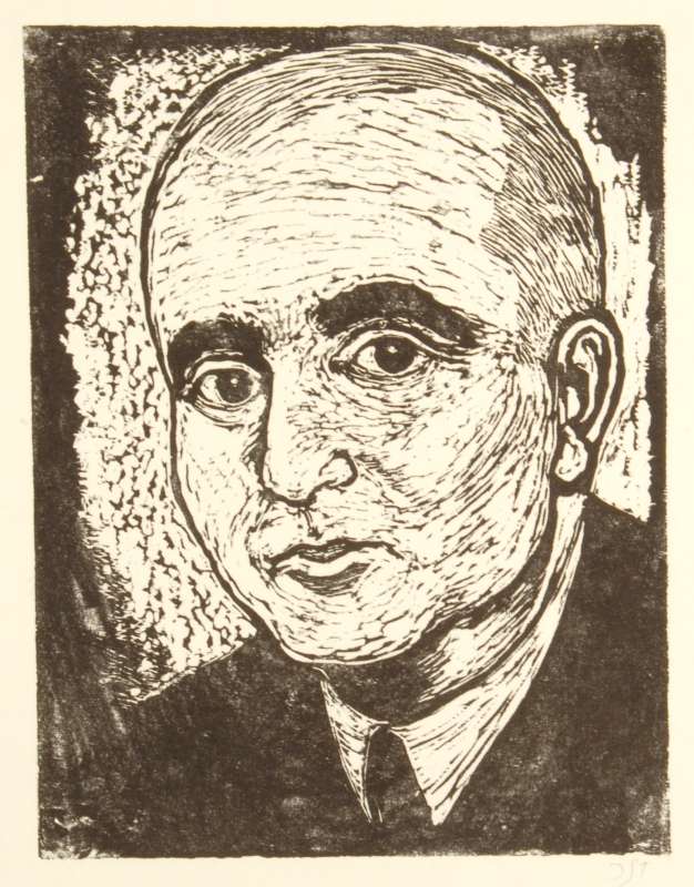"Martin Gumpert", Holzschnitt von Jakob Steinhardt Aus: Sorek, Ronit (editor): "Jakob's Dream: Steinhardt in Prints, Drawings, and Paintings" Veröffentlichung des Israel Museum, Jerusalem, 2010 (English / Hebrew), IMJ registration number: B09.1601 Wir dan